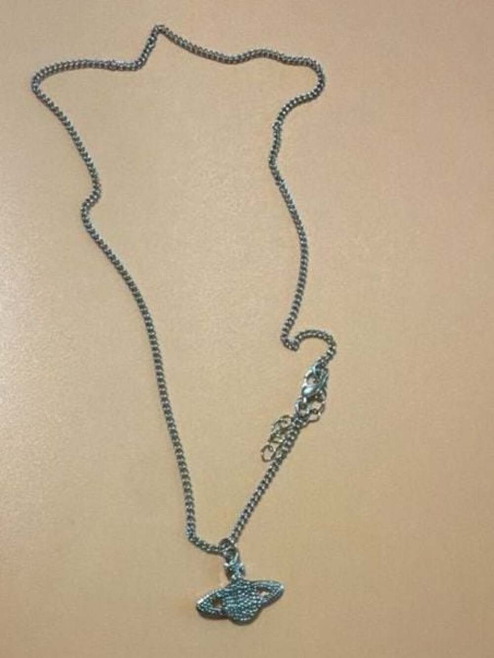 Vivienne Westwood Silver-Tone Crystal Mini Bas Relief Orb Pendant Necklace